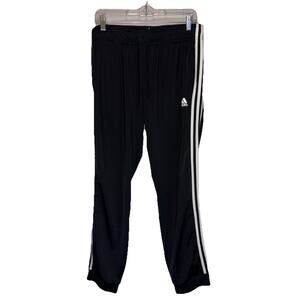 Adidas Primegreen Womens Joggers Sz‎ Large Black Polyester Inseam 30in